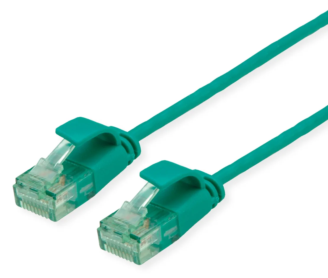ROLINE RM UTP Patchkabel Kat6A/Kl.EA SLIM gruen 1m - UTP, Ansicht 2