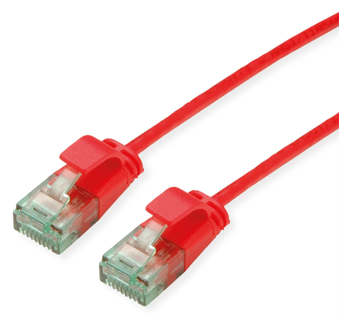 ROLINE RM UTP Patchkabel Kat6A/Kl.EA SLIM rot 3m - UTP, Ansicht 2