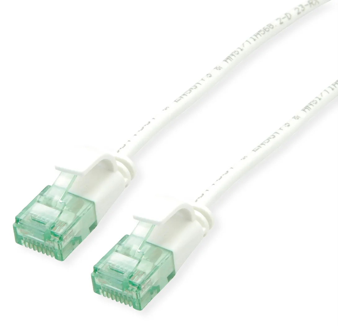 ROLINE RM UTP Patchkabel Kat6A/Kl.EA SLIM weiss 0.3m - UTP, Ansicht 2