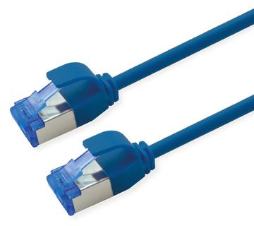 ROLINE S/FTP Patchkabel Kat.6A Slim verknotungsfrei blau - Netzwerk - CAT 6a von LumaTech