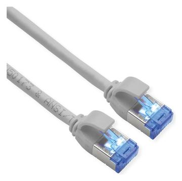 ROLINE S/FTP Patchkabel Kat.6A TPE PoE-tauglich verknotungsfrei grau 0.5m - Netzwerk - CAT 6a von LumaTech
