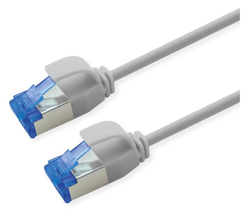 ROLINE S/FTP Patchkabel Kat.6A TPE PoE-tauglich verknotungsfrei grau 1.5m - Netzwerk - CAT 6a