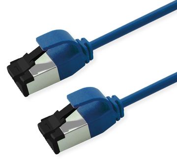 ROLINE S/FTP Patchkabel Kat.8.1 Slim PoE blau - FTP von LumaTech