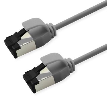 ROLINE S/FTP Patchkabel Kat.8.1 Slim PoE grau - FTP von LumaTech