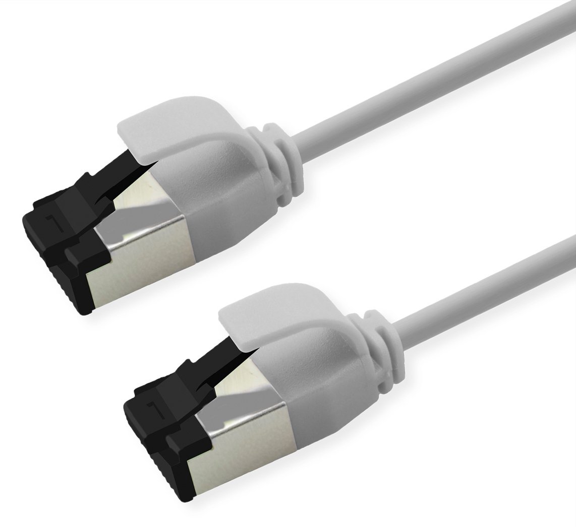 ROLINE S/FTP Patchkabel Kat.8.1 Slim PoE weiss - FTP
