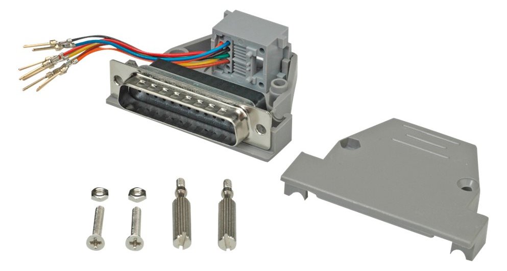 ROLINE Serieller Adapter - DB-25 (M) zu RJ-45 (W)
