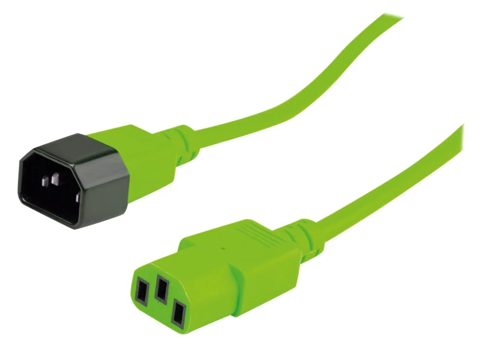 ROLINE Stromkabel - IEC 60320 C14 zu IEC 60320 C13 - Grün, Ansicht 3