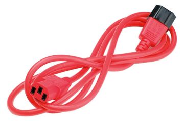 ROLINE Stromkabel - IEC 60320 C14 zu IEC 60320 C13 - Rot von LumaTech
