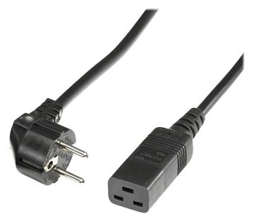 ROLINE Stromkabel - IEC 60320 C19 zu CEE 7/7 (M) von LumaTech