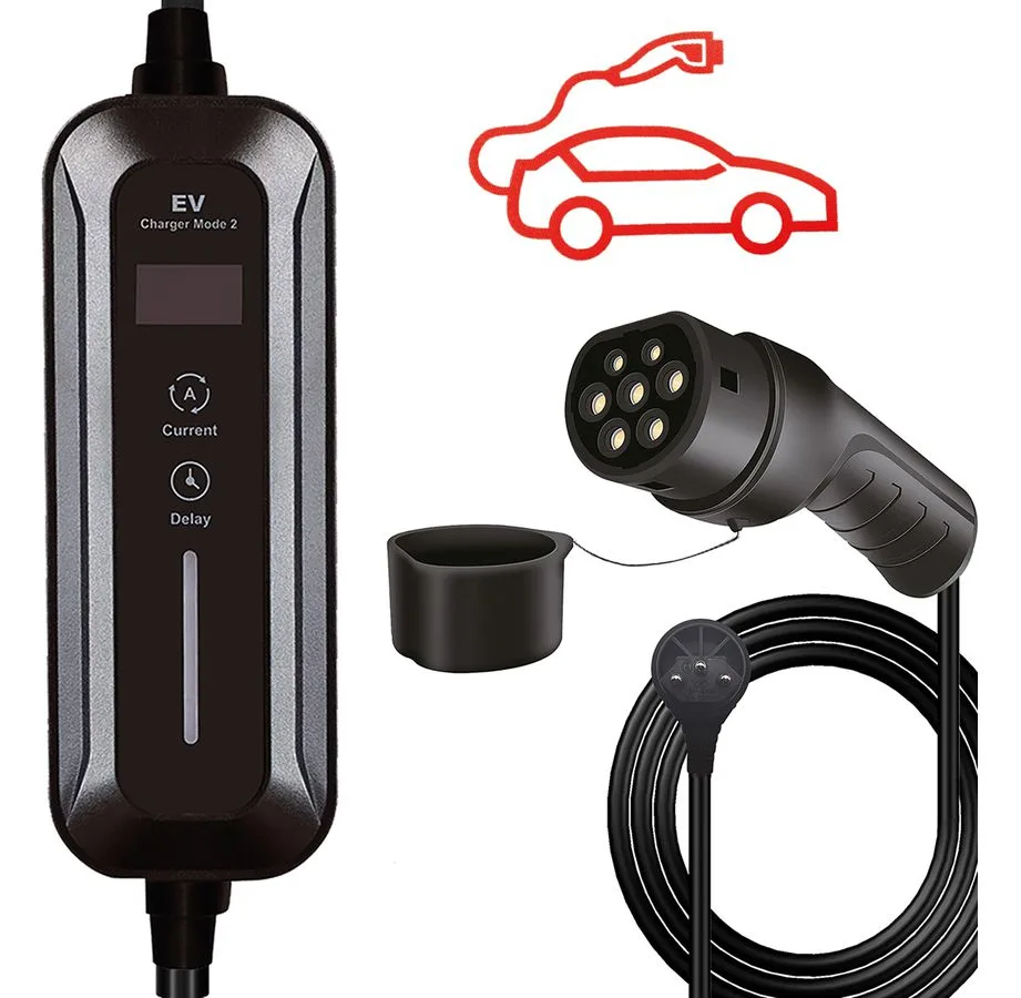ROLINE Tragb. Ladegerät Mode2 EV (2.3kW 1-Ph.) 3P Swiss Stecker&Typ2 Stecker, 5m, Ansicht 2