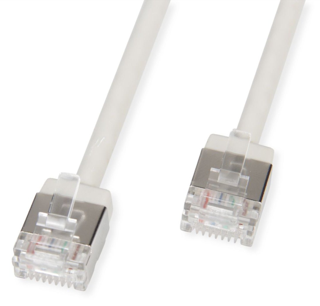 ROLINE U/FTP Patchkabel Kat.6A Ultra- kurzer RJ45 grau 5m - Netzwerk - FTP