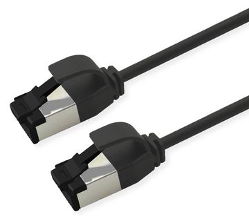 ROLINE U/FTP Patchkabel Kat.8.1 LSOH slim schwarz - Kabel - Netzwerk von LumaTech