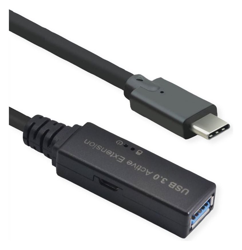 ROLINE Ultralanges USB3.2 Gen1 Verlängerungskabel C-A ST/BU 10m - Kabel - Digital/Daten von LumaTech