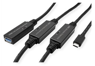 ROLINE Ultralanges USB3.2 Gen1 Verlängerungskabel C-A ST/BU 20 m - Kabel - Digital/Daten von LumaTech
