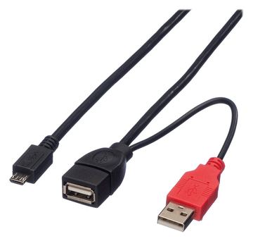 ROLINE USB- / Stromkabel - Micro-USB Typ B (M) von LumaTech