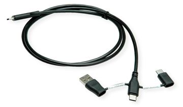ROLINE USB 2.0 Kabel Typ C ST/ST mit Datenblockier-Adaptern A & C - Kabel - Digital/Daten von LumaTech