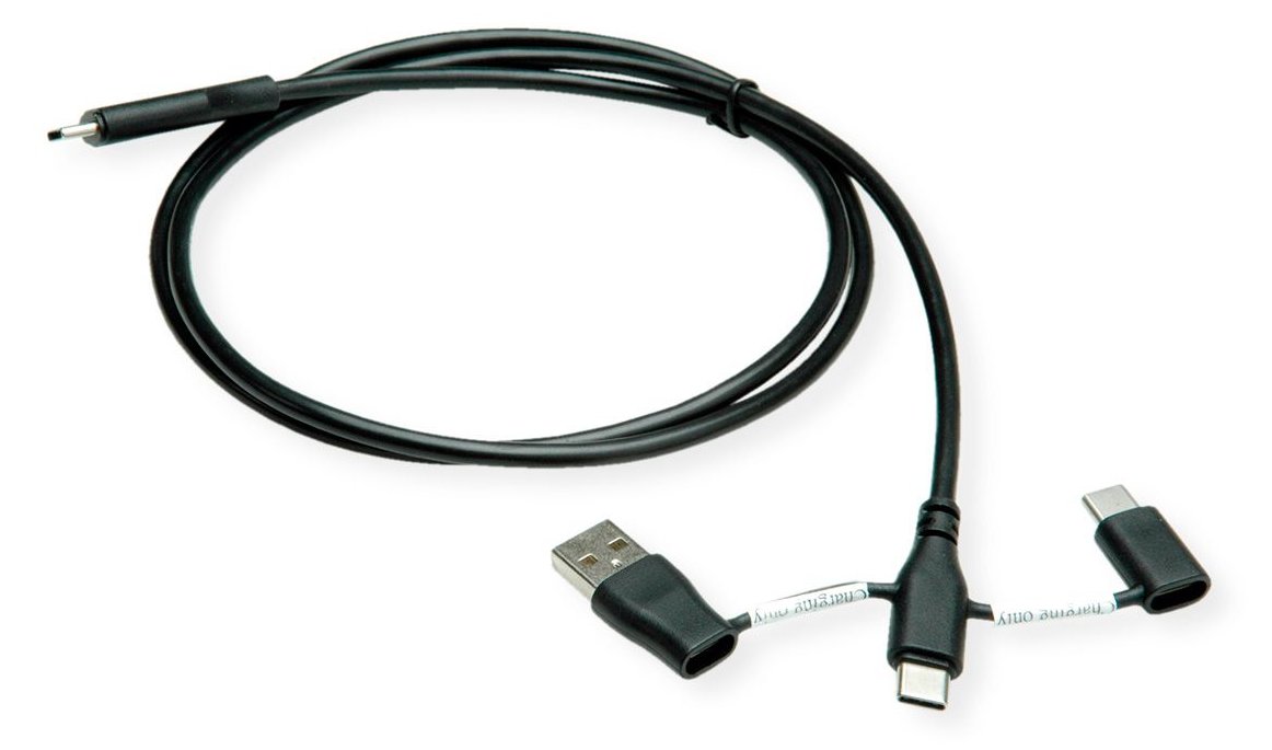 ROLINE USB 2.0 Kabel Typ C ST/ST mit Datenblockier-Adaptern A & C - Kabel - Digital/Daten von LumaTech