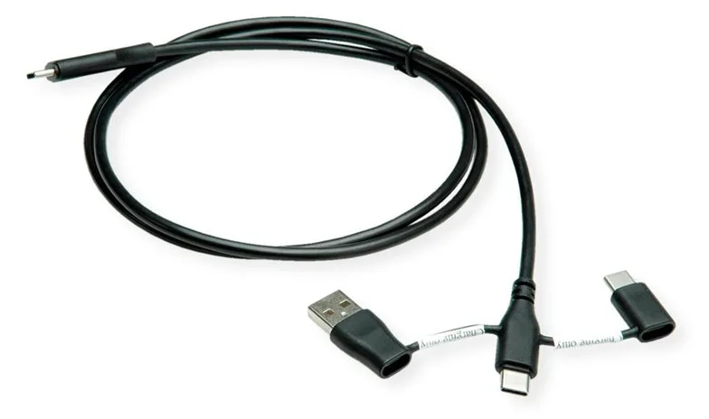 ROLINE USB 2.0 Kabel Typ C ST/ST mit Datenblockier-Adaptern A & C - Kabel - Digital/Daten, Ansicht 2
