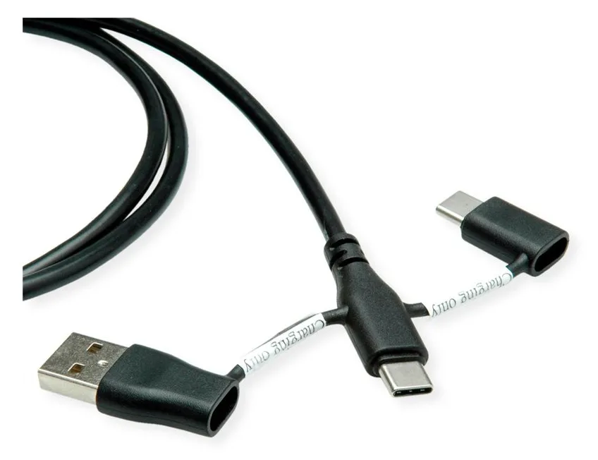 ROLINE USB 2.0 Kabel Typ C ST/ST mit Datenblockier-Adaptern A & C - Kabel - Digital/Daten, Ansicht 3