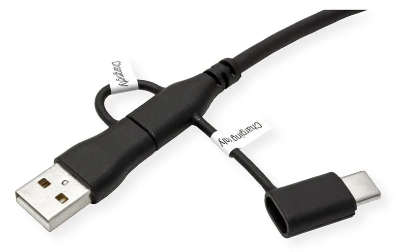 ROLINE USB 2.0 Kabel Typ C ST/ST mit Datenblockier-Adaptern A & C - Kabel - Digital/Daten, Ansicht 4