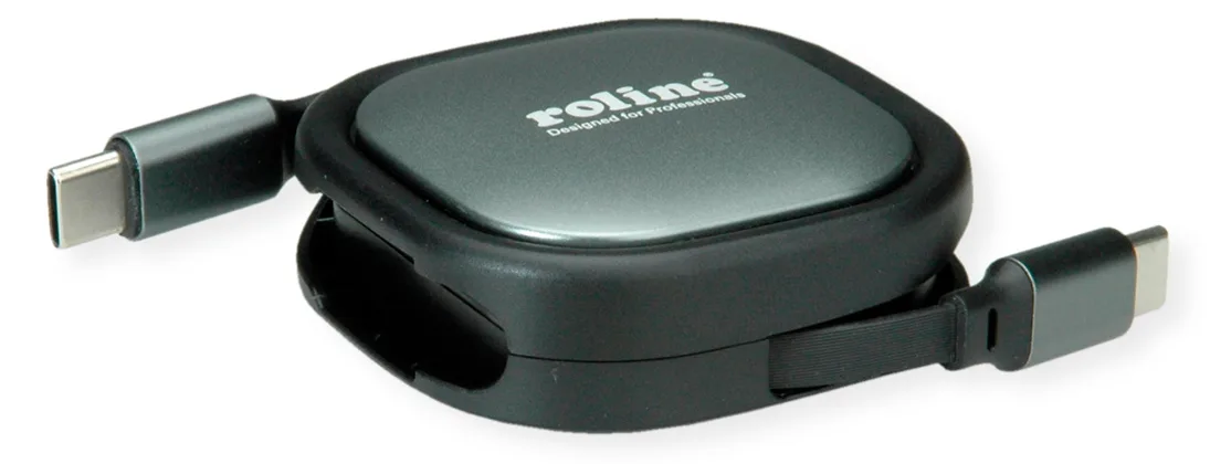 ROLINE USB2.0 Aufrollbares Kabel C-C ST/ST 1.2m - Kabel - Digital/Daten, Ansicht 2