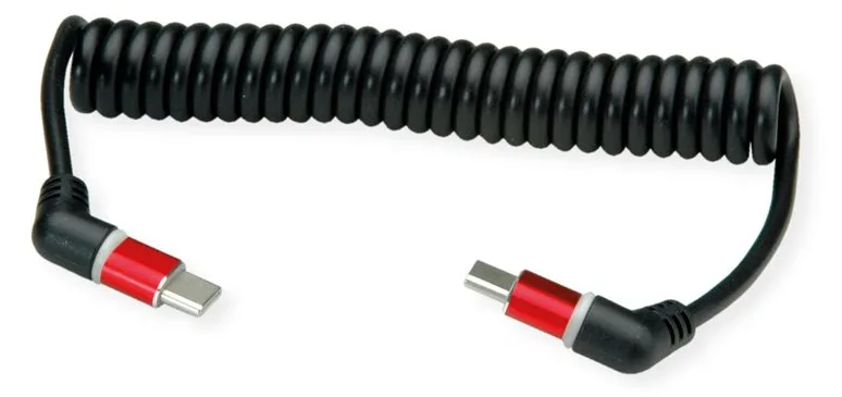 ROLINE USB2.0-Lade-Spiralkabel C-C ST/ST 60W 1.5m - Digital/Daten, Ansicht 3