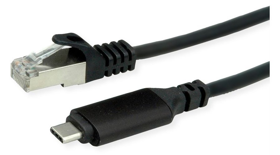 ROLINE USB3.2 Adapterkabel USB C - RJ45 ST/ST 1m - Digital/Daten - Netzwerk von LumaTech