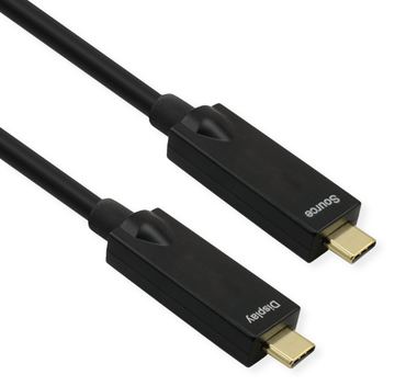 ROLINE USB3.2 Gen2 AOC-Kabel 4K60 ST/ST PD 60W - Kabel - Digital/Daten - Kabel - Digital/Daten von LumaTech