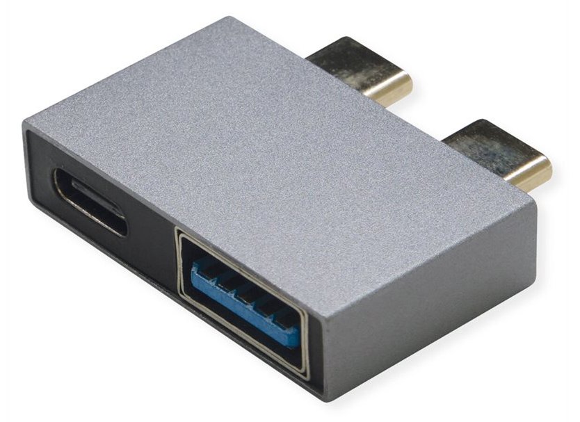 ROLINE USB3.2Gen1 Adptr. 2x C - 1x C+1xA ST/BU - Adapter von LumaTech