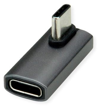 ROLINE USB4 40G Typ C Adapter ST/BU 90° gedreht Alu von LumaTech