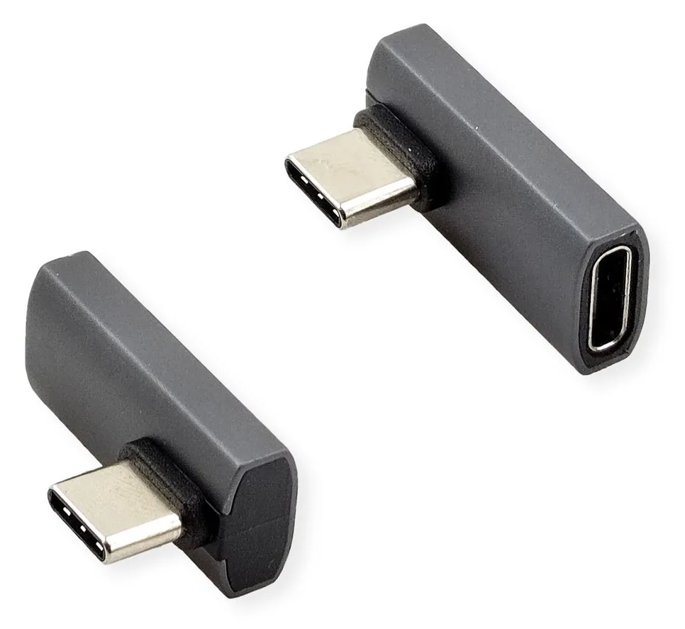 ROLINE USB4 40G Typ C Adapter ST/BU 90° gedreht Alu, Ansicht 2