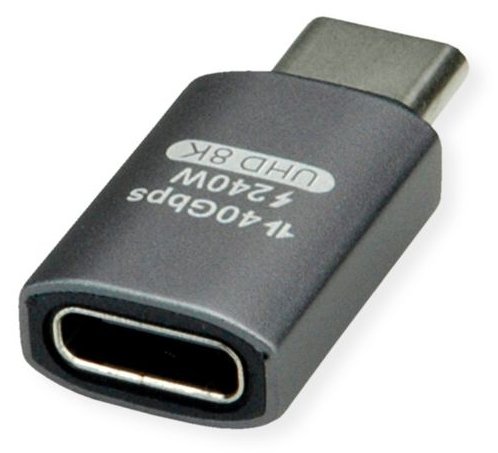 ROLINE USB4 40G Typ C Adapter ST/BU Alu von LumaTech