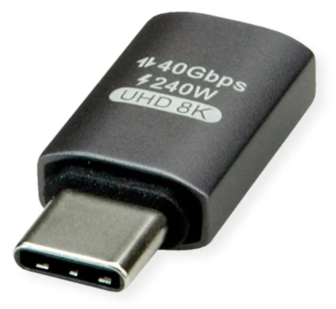 ROLINE USB4 40G Typ C Adapter ST/BU Alu, Ansicht 3