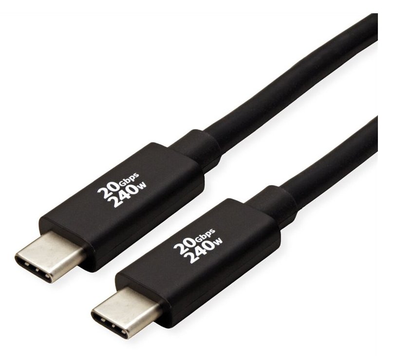 ROLINE USB4 Gen2x2 20Gbit/s Kabel C-C ST/ST 240W 3m - Kabel - Digital/Daten von LumaTech