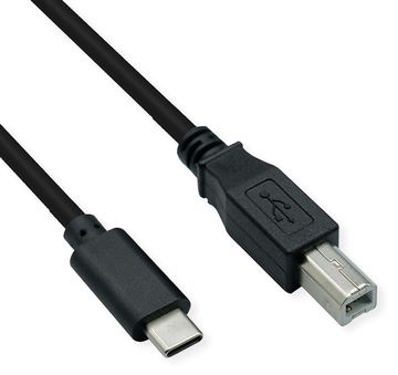 ROLINE USB-Kabel - 24 pin USB-C (M) zu USB Type B (M) von LumaTech