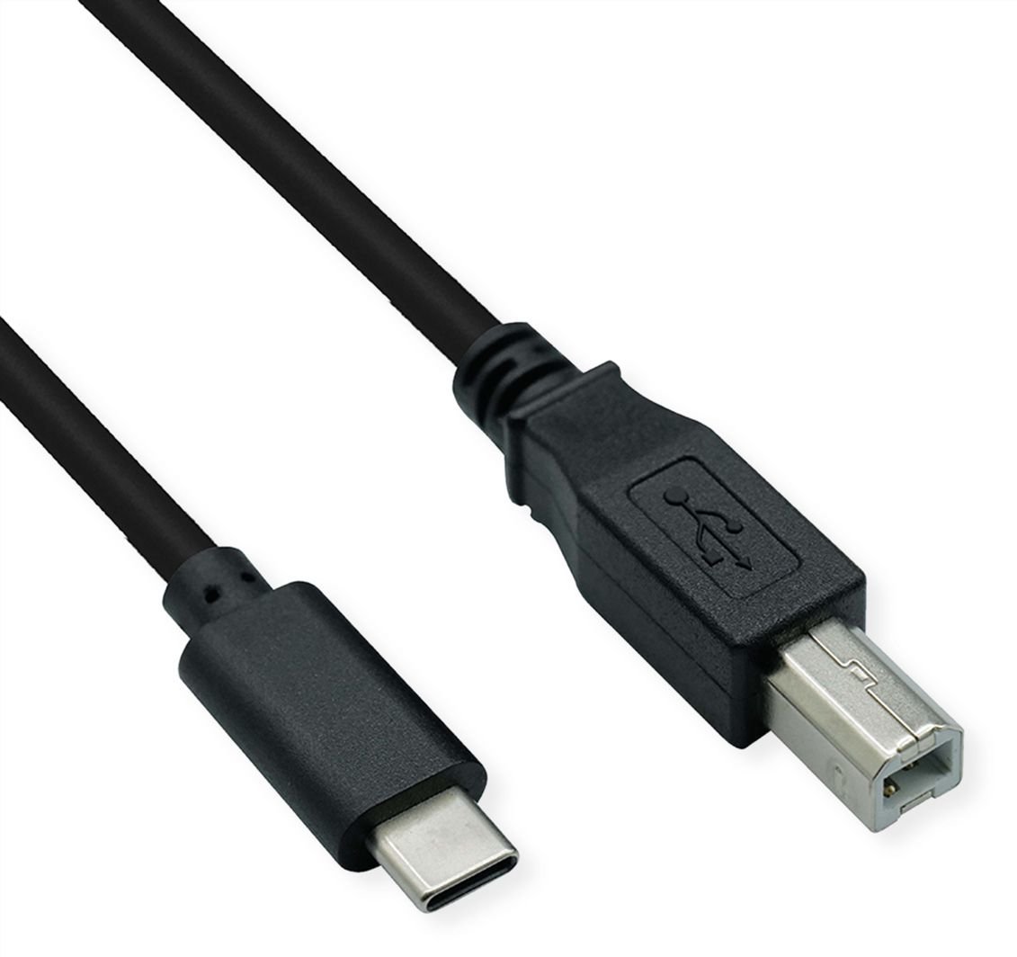 ROLINE USB-Kabel - 24 pin USB-C (M) zu USB Type B (M) von LumaTech