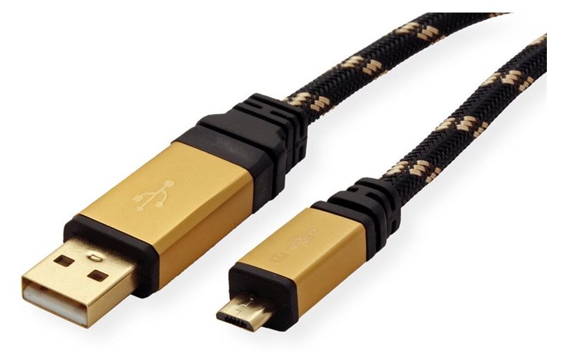 ROLINE USB-Kabel - Micro-USB Typ B (M) bis USB (M) von LumaTech