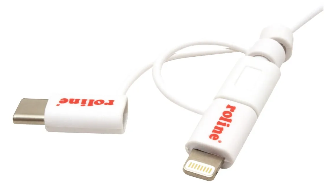 ROLINE USB-Kabel - USB (M) bis Lightning/Micro-USB Type B/USB-C (M), Ansicht 4