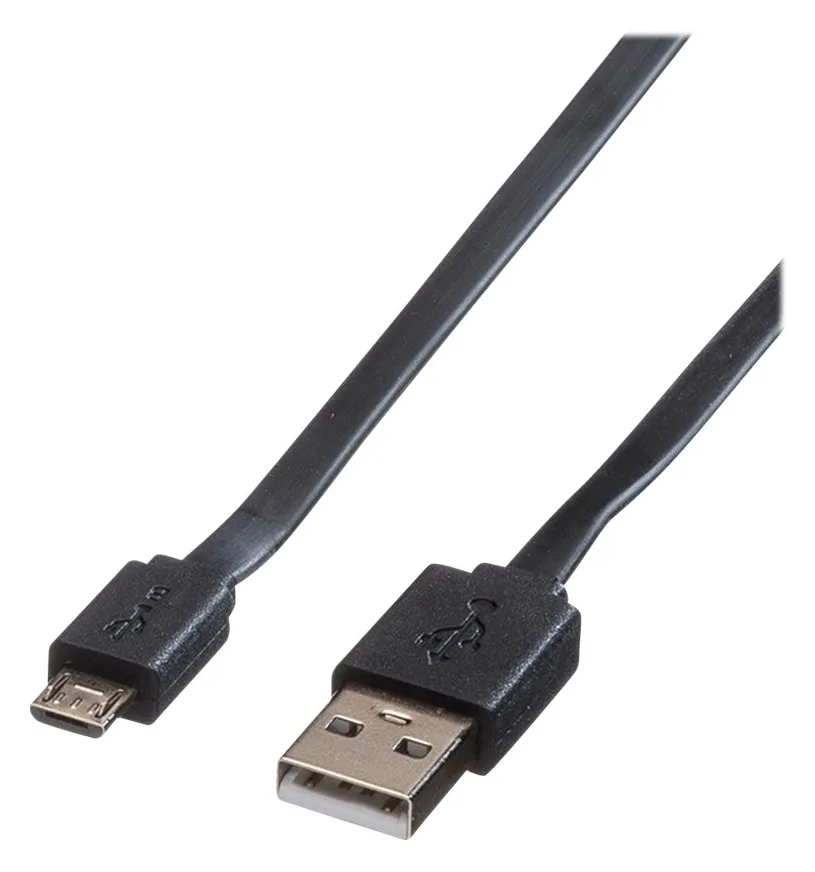 ROLINE USB-Kabel - USB (M) bis Micro-USB Typ B (M) - Schwarz, Ansicht 3