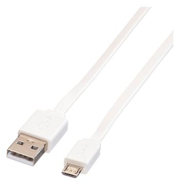 ROLINE USB-Kabel - USB (M) bis Micro-USB Typ B (M) - Weiß von LumaTech