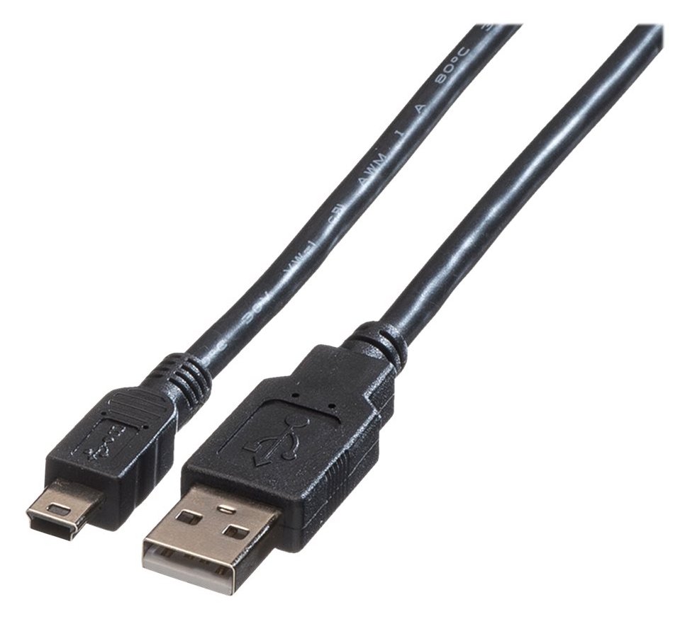 ROLINE USB-Kabel - USB (M) zu Mini-USB, Typ B (M) von LumaTech