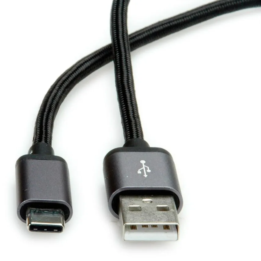 ROLINE USB-Kabel - USB-C (M) gelötet zu USB (M), Ansicht 3