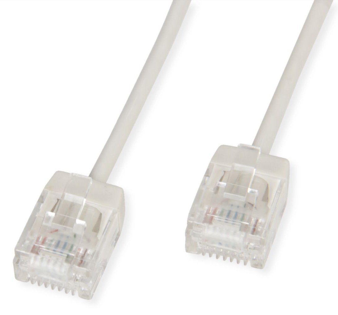 ROLINE UTP Patchkabel Kat.6A Ultra- kurzer RJ45 grau 0.5m - Netzwerk - UTP