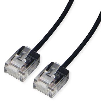 ROLINE UTP Patchkabel Kat.6A Ultra- kurzer RJ45 schwarz 1.5m - Netzwerk - CAT 6a von LumaTech