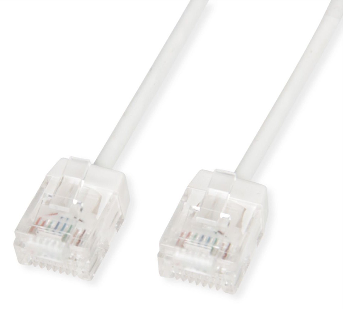 ROLINE UTP Patchkabel Kat.6A Ultra- kurzer RJ45 weiss 3m - Netzwerk - UTP