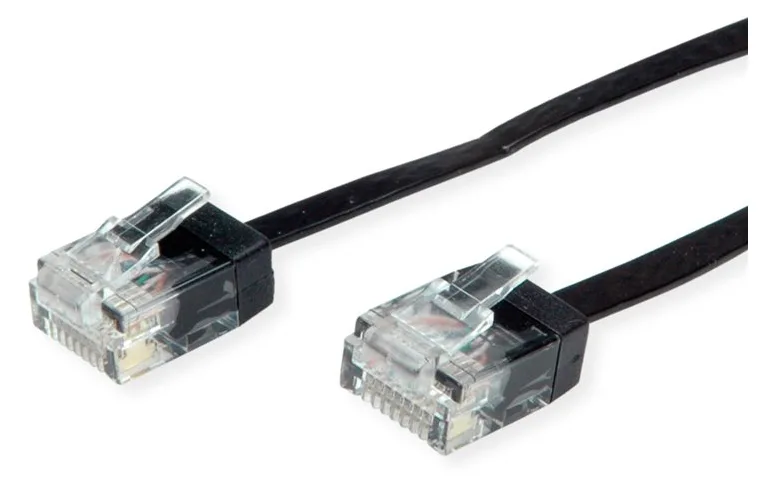 ROLINE UTP Patchkabel Kat6A/Kl.EA Ultraflach schwarz 0.5m - UTP, Ansicht 3