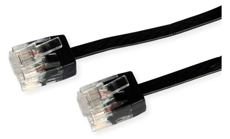 ROLINE UTP Patchkabel Kat6A/Kl.EA Ultraflach schwarz 1.5m - UTP