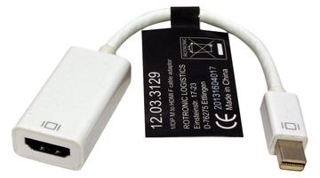 ROLINE Videoadapter - Mini DisplayPort männlich zu HDMI weiblich von LumaTech