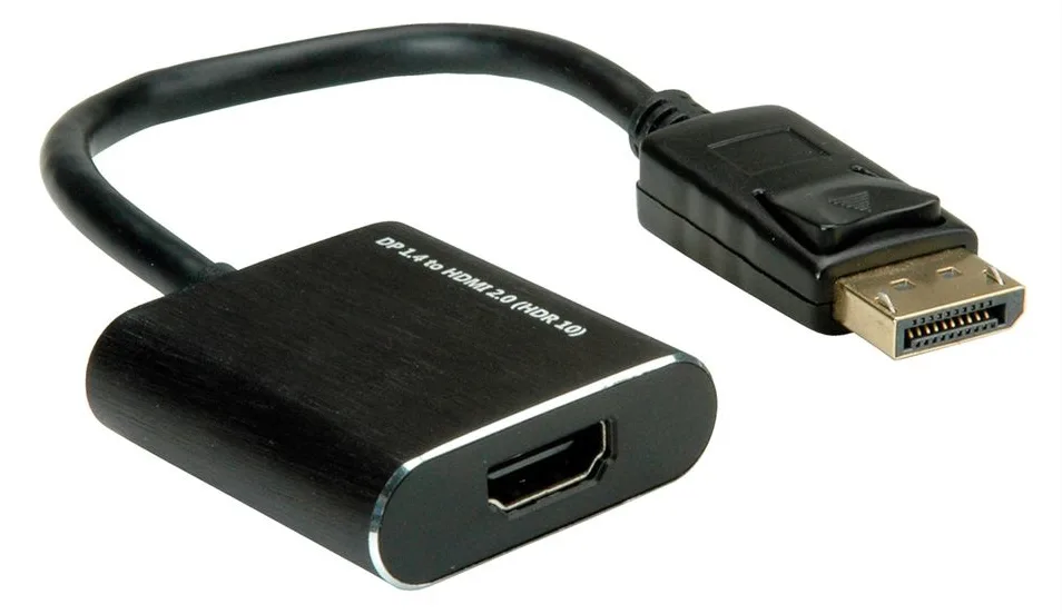 ROLINE Videoanschluß - DisplayPort / HDMI - DisplayPort (M) bis HDMI (W), Ansicht 2
