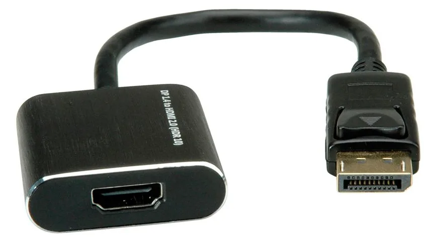 ROLINE Videoanschluß - DisplayPort / HDMI - DisplayPort (M) bis HDMI (W), Ansicht 4